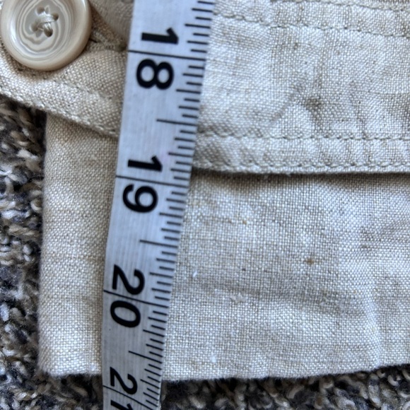 Studio Works 100% Linen Blazer Jacket in Neutral Natural Linen size XL - Picture 9 of 10